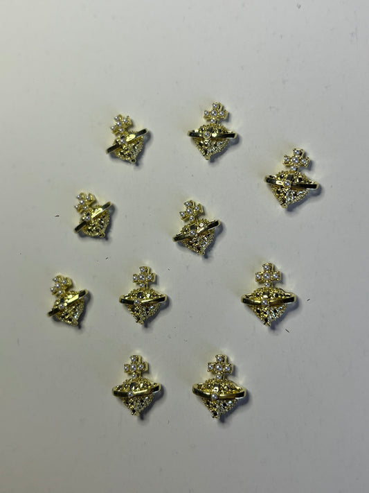Gold Viv Westwood Spheres - 10 pieces